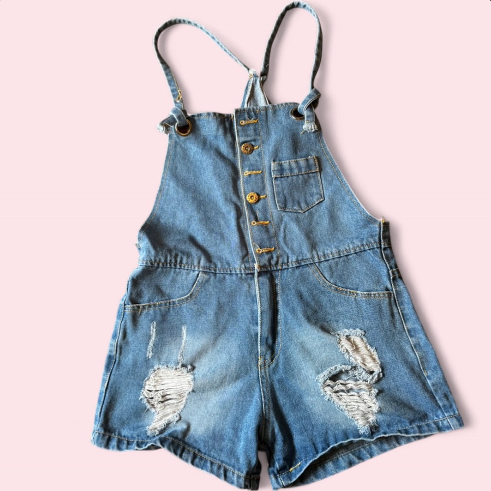 Denim romper